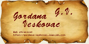 Gordana Veškovac vizit kartica
